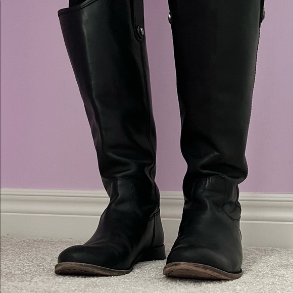 Black Frye Melissa Button Boots - Size 7 - Picture 2 of 4